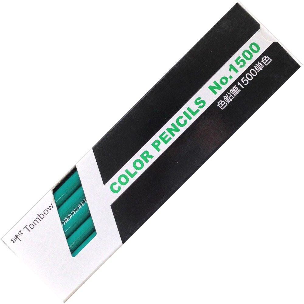 Tombow Pencil Colored Pencil 1500 Single Color Blue-Green 1 Dozen 1500-12
