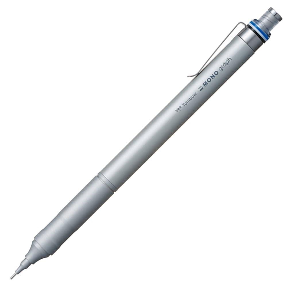 Tombow Pencil Mechanical Pencil 0.3mm MONO Monograph Fine (Wide Viewing Angle, Low Center of Gravity) Silver DPA-111A