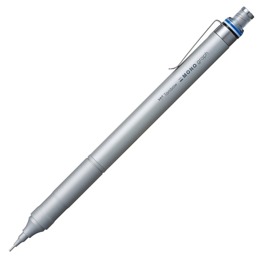 Tombow Pencil Mechanical Pencil 0.5mm MONO Monograph Fine (Wide Viewing Angle, Low Center of Gravity) Silver DPA-112A