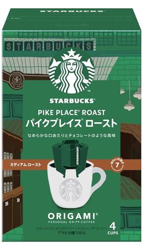 Starbucks Origami Personal Drip Coffee Pike Place Roast 4 Bags, Regular Coffee, Medium Roast