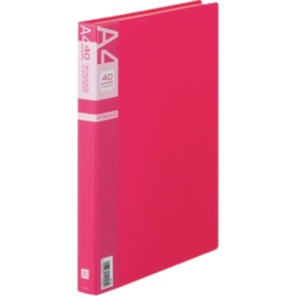 Lion Office Supplies Clear Book MINANO 40-Pocket A4S CR-40M R Red