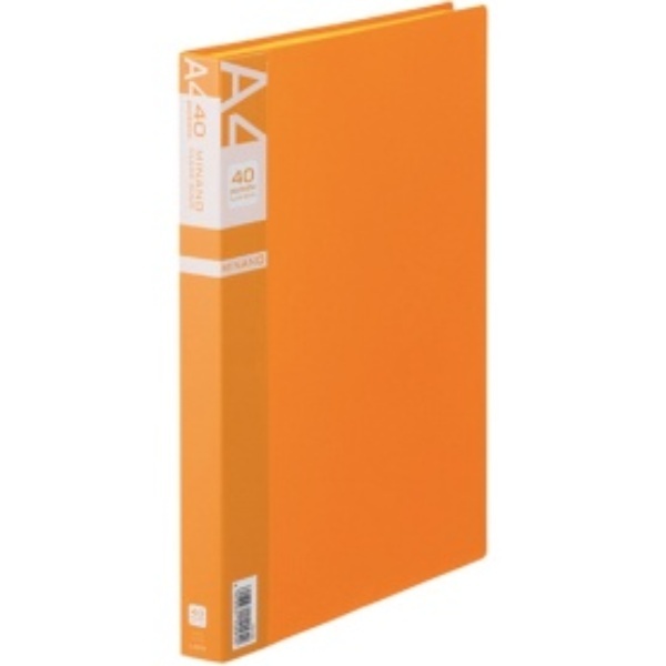 Lion Office Supplies Clear Book MINANO 40-Pocket A4S CR-40M D Orange