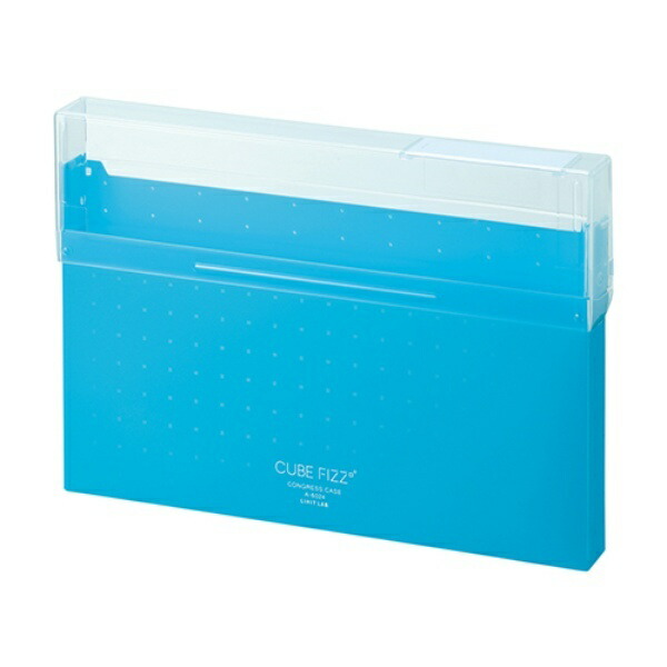 Rihitora Document File Case Congress Case A4 CUBE FIZZ Blue Opaque A6024-8