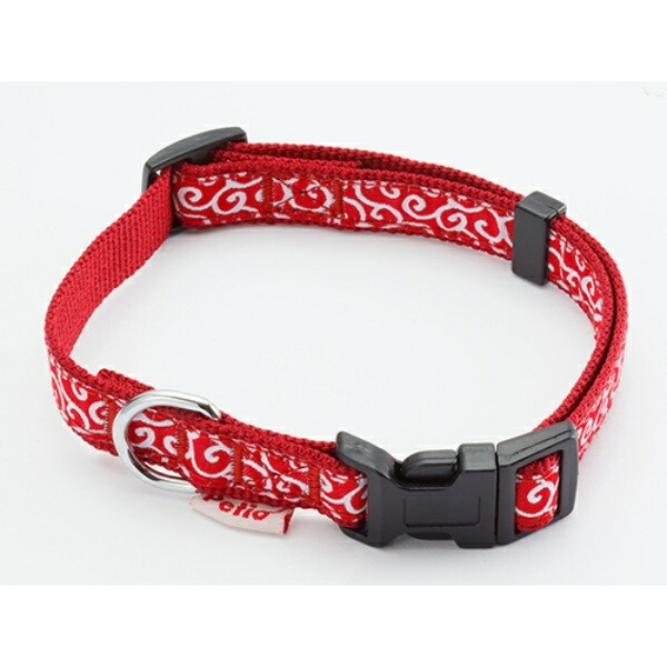 Petio Dog Collar - Karakusa Pattern - Red - Size M