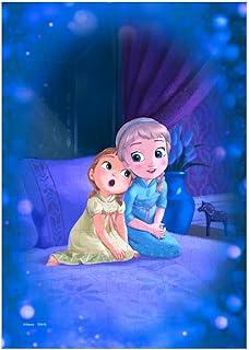 Tenyo 108-Piece Jigsaw Puzzle Disney Beautiful Child Elsa and Anna (18.2x25.7cm) D-108-058 Includes Glue, Spatula, and Service Card