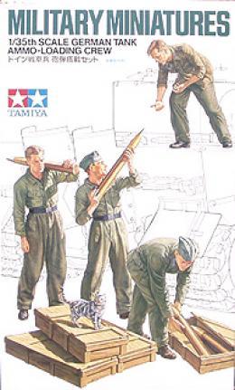 Tamiya 1/35 Military Miniature Series No.188 German Army Tank Crew Shell Loading Set Plastic Model Kit 35188