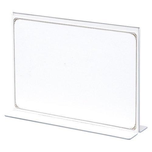 T-shaped menu made of acrylic