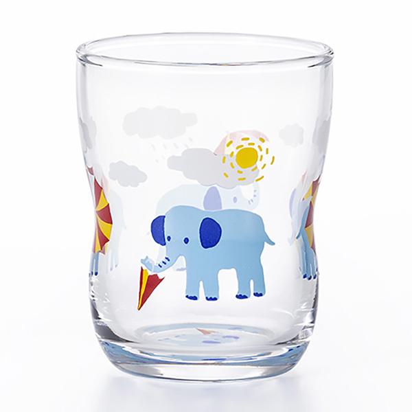 ADERIA Strong Kid Glass Hide-and-Seek Cup Elephant 130ml Made in Japan Gift Box Included Cup Wedding Gift Stylish Present Glass Pair Birthday Women Tumbler 60th Birthday Men Retirement Whiskey Father Anniversary Wife Gift Reinforced Rim Kids Cute 6077