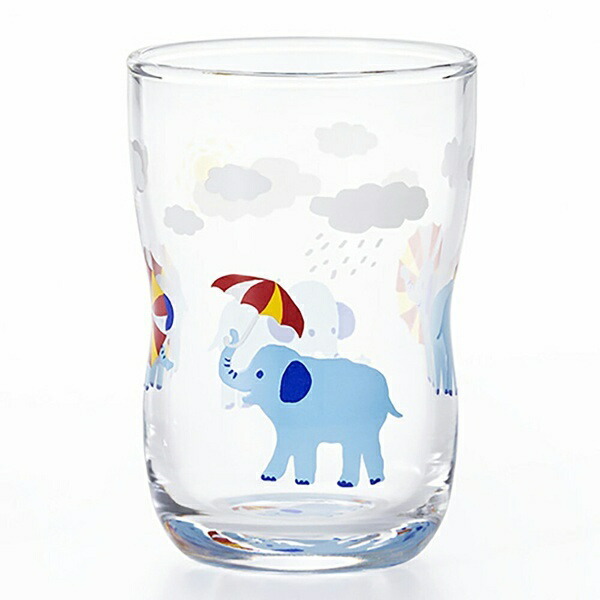 ADERIA Strong Kid Glass Hide-and-Seek Cup Elephant 185ml Made in Japan Gift Box Included Cup Wedding Gift Stylish Present Glass Pair Birthday Women Tumbler 60th Birthday Men Retirement Whiskey Father Anniversary Wife Gift Reinforced Rim Kids Cute 6078