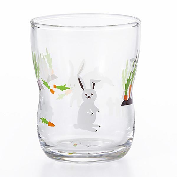 ADERIA Strong Kid Glass Hide-and-Seek Cup Rabbit 130ml Made in Japan Gift Box Included Cup Wedding Gift Stylish Present Glass Pair Birthday Women Tumbler 60th Birthday Men Retirement Whiskey Father Anniversary Wife Gift Reinforced Rim Kids Cute 6086