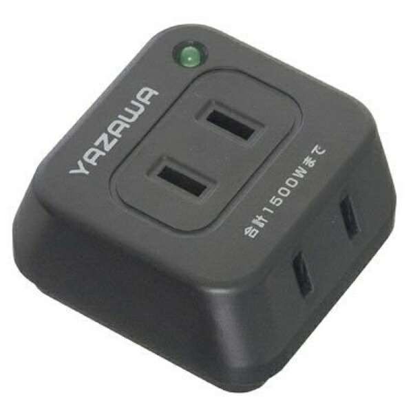 YAZAWA Super Lightning Surge Protector Triple Tap 3 Outlets Black Y02THK300BK YAZAWA