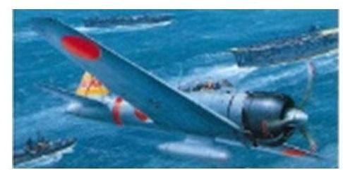 Micro Ace 1/72 Great War Aircraft Series Imperial Japanese Navy Fighter Mitsubishi A6M2 Zero-Type Carrier-Based Fighter Model 21 Plastic Model Kit No.5 (Aircraft)