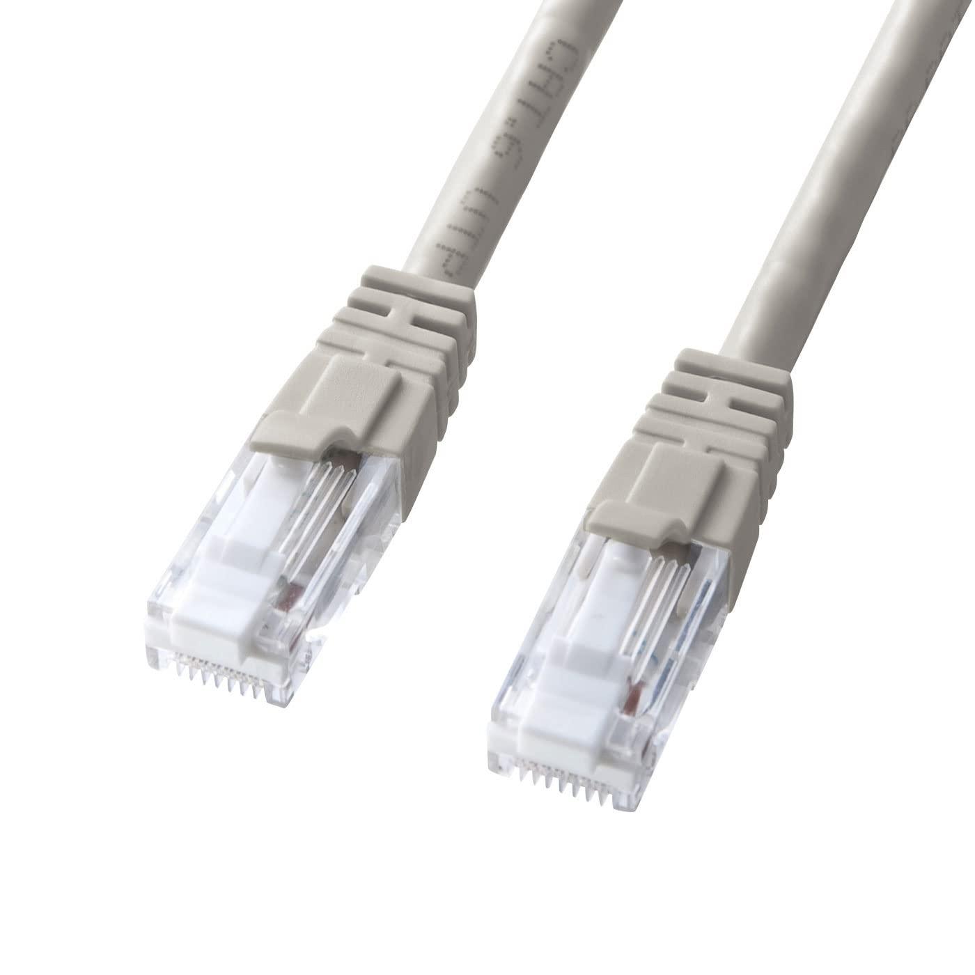 Sanwa Supply Category 6 LAN Cable with Clip-Break Prevention KB-T6TS-002N Light Gray 0.2m