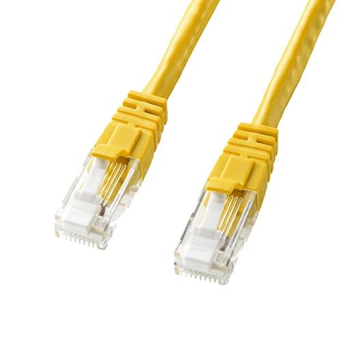 Sanwa Supply Category 6 LAN Cable with Clip-Break Prevention (Yellow, 0.5m) KB-T6TS-005YN