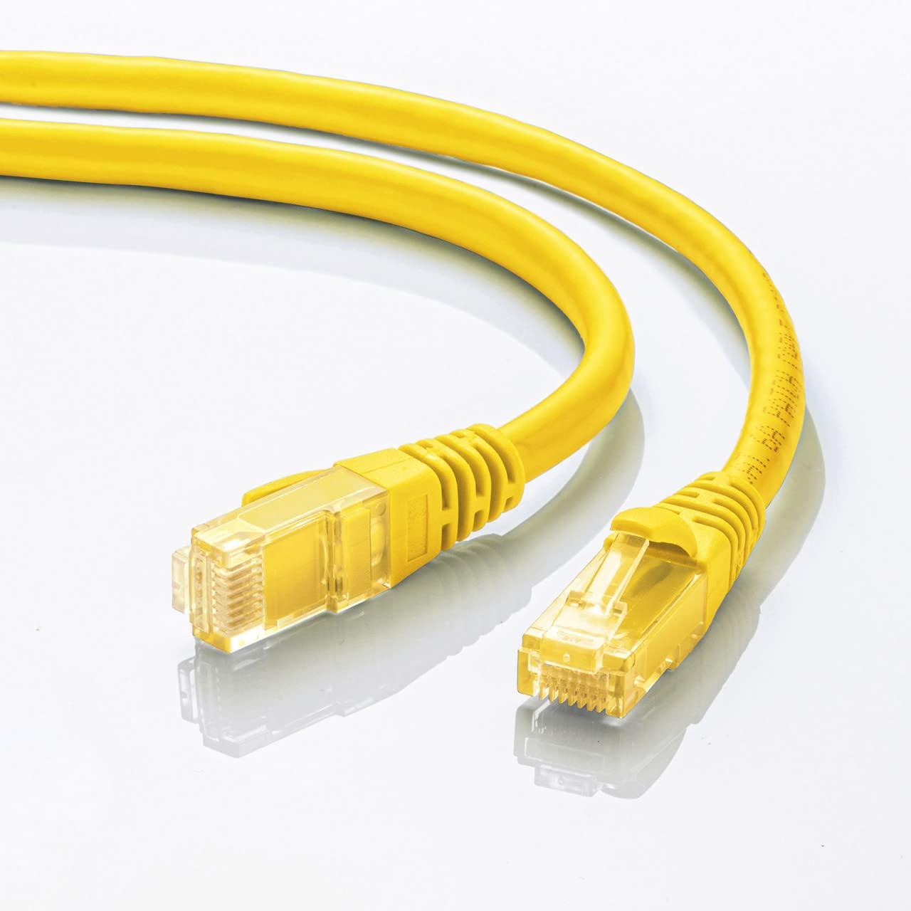 Sanwa Supply Category 6A Twisted Pair LAN Cable (Yellow, 1m) KB-T6AY-01Y
