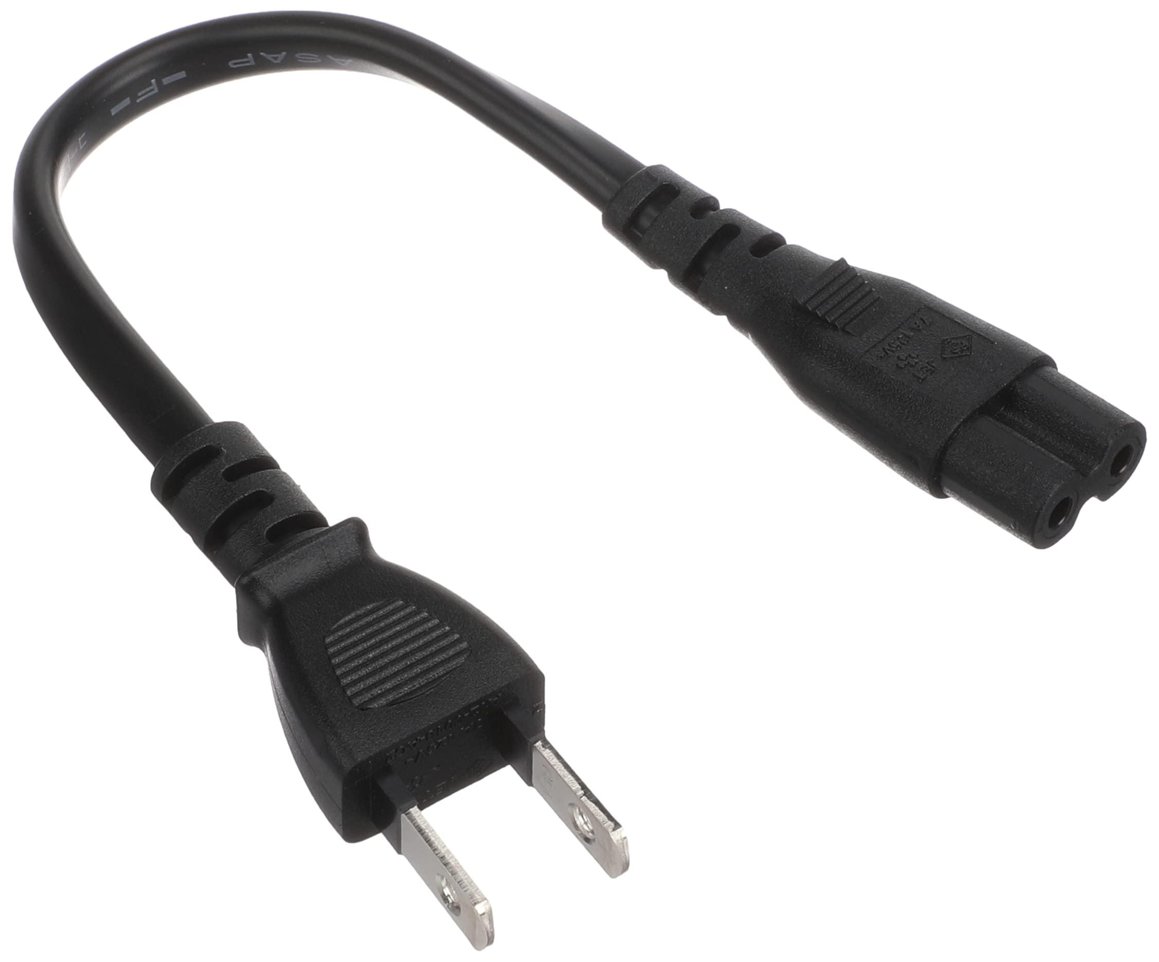 Sanwa Supply Power Cord (2P, Straight Connector) 0.2m KB-DM2S-02