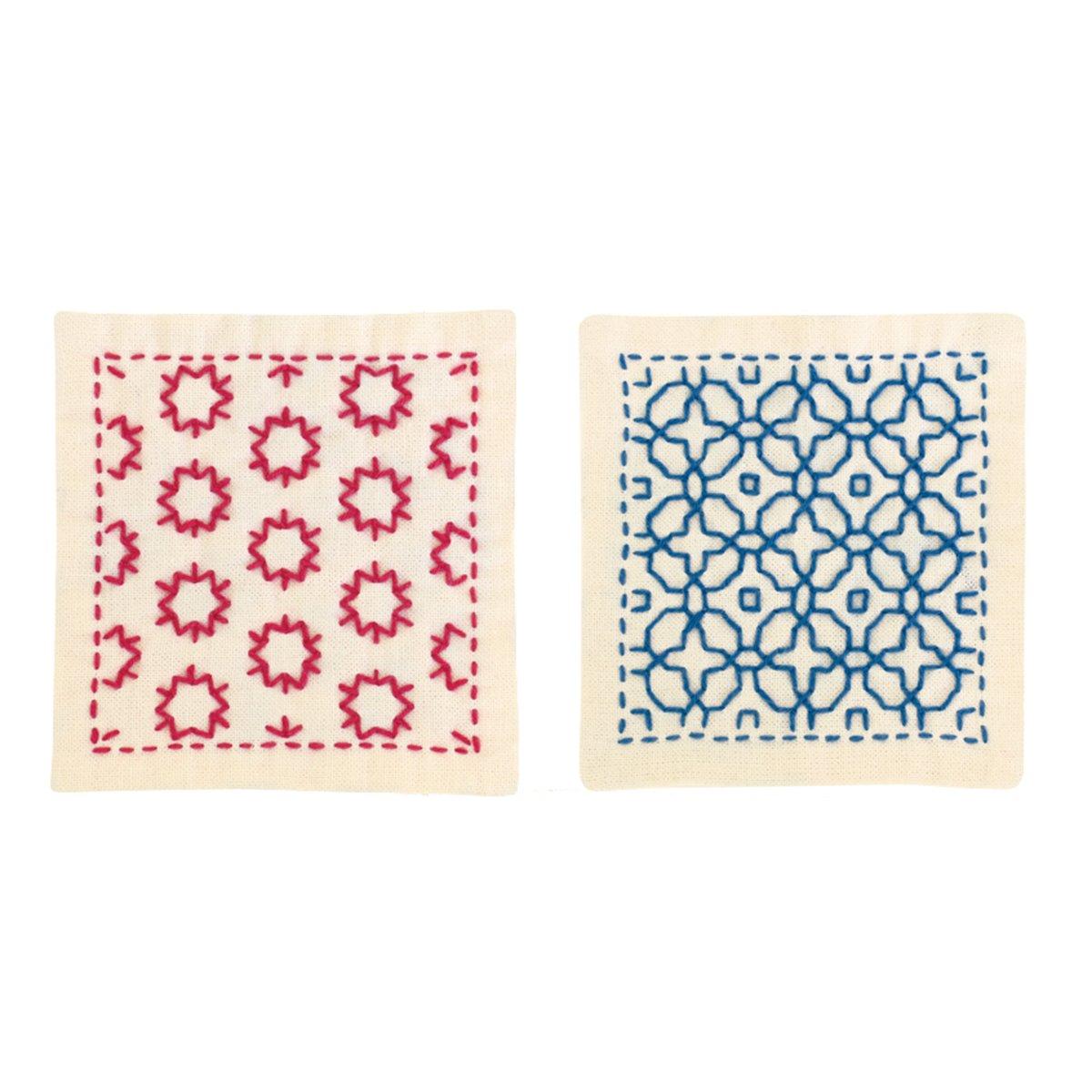 Olimpas Silk Sashiko Kit: Single-Stitch Coaster, Natural, SK297