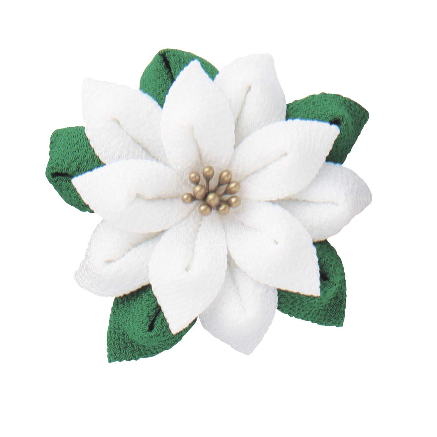 Olympus Thred Beginner's Tsumami Craft Kit: Poinsettia Brooch H7×W7×D2.5cm OLY-TZ6A