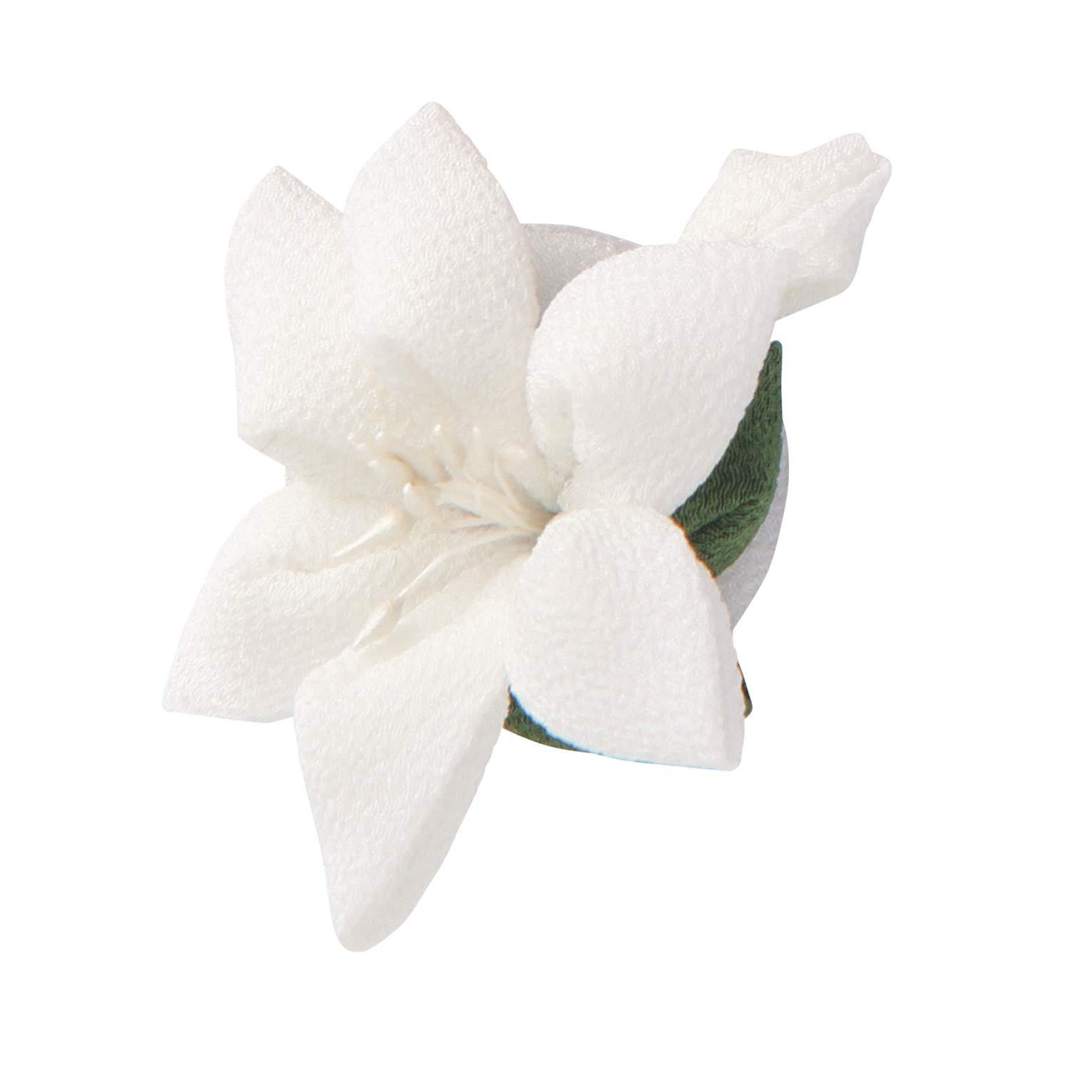 Olympus Thred Beginner's Tsumami Craft Kit: Lily Brooch H7×W6×D4cm OLY-TZ8A