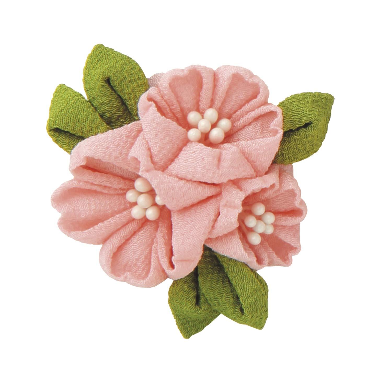 Olympus Thred Beginner's Tsumami Craft Kit: Sakura Brooch H6×W6×D2.5cm OLY-TZ13C