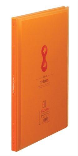 King Jim Clear File Hiktas Transparent Side-In 60-Pocket A4 Vertical Orange 7187-3T-OR