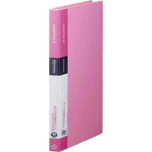 King Jim Clear File Simpleez 40-Pocket A4 Vertical Pink 136SPW-P