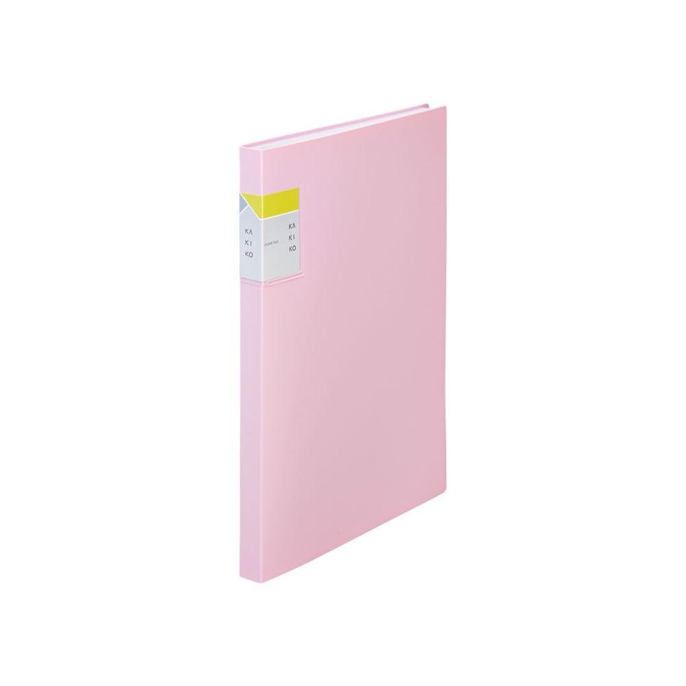 King Jim Clear File KAKIKO 40-Pocket A4 Vertical Pink 8632W-P