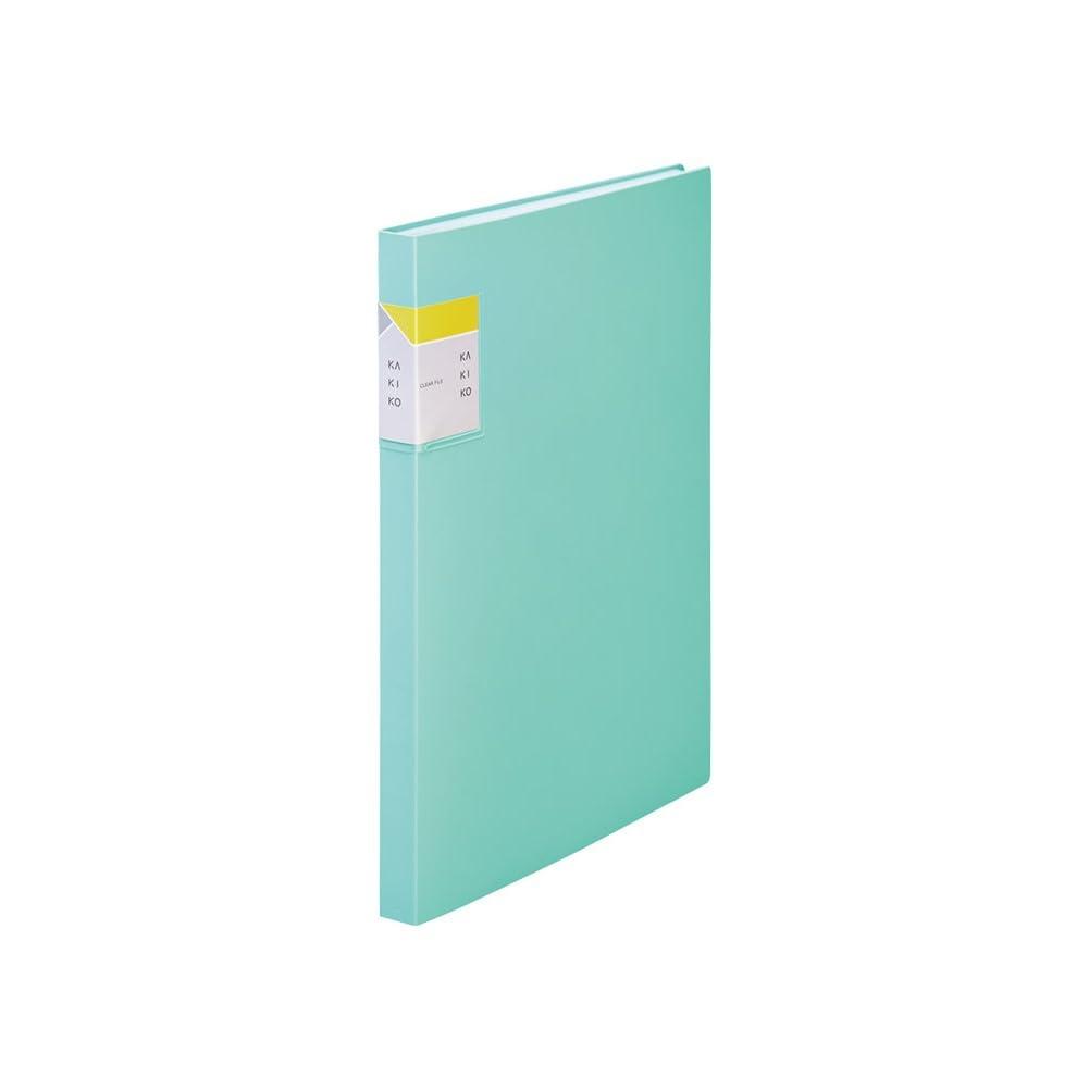King Jim Clear File KAKIKO 40-Pocket A4 Vertical Mint Green 8632W-MG