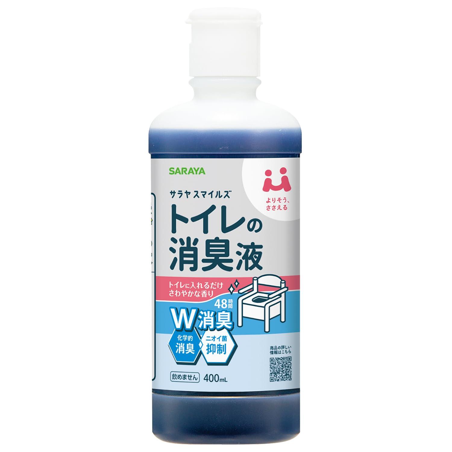 Saraya Saraya Smiles Toilet Deodorizer Liquid Blue Main Unit 400mL 1 Bottle