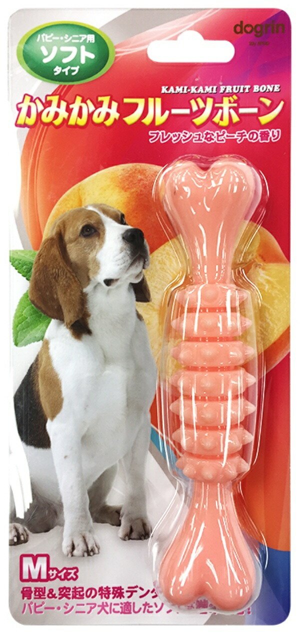 Super Cat Chewable Fruit Bone Puppy & Senior Peach M