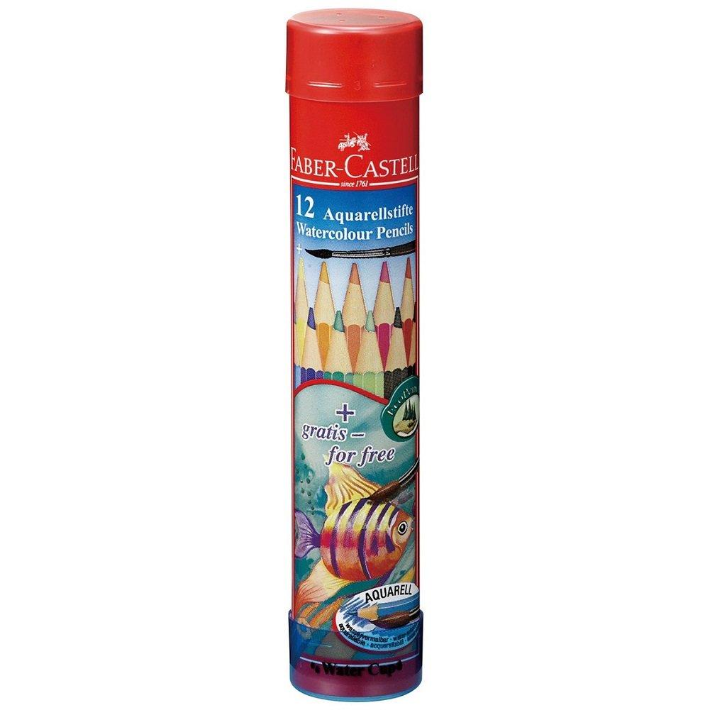 Faber-Castell Watercolor Pencils Round Tin 12-Color Set TFC-115912