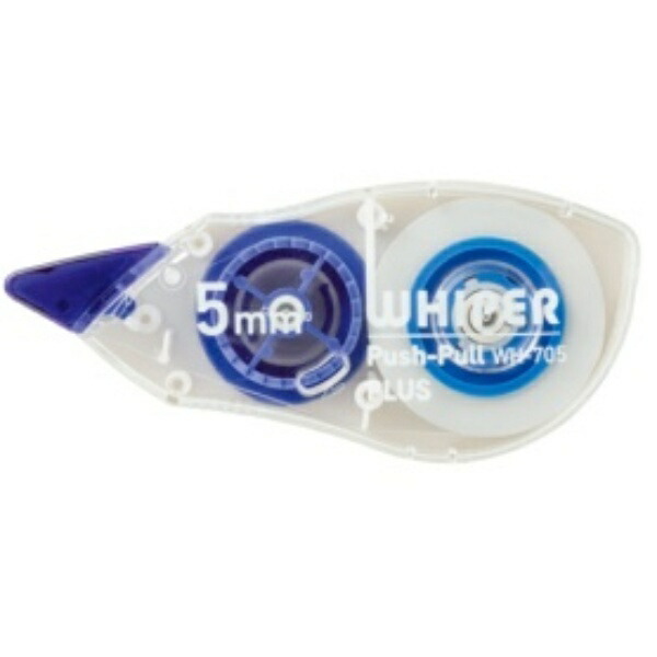 Plus Correction Tape Whipper Push-Pull 3-Pack 5mm Width Blue 49-965