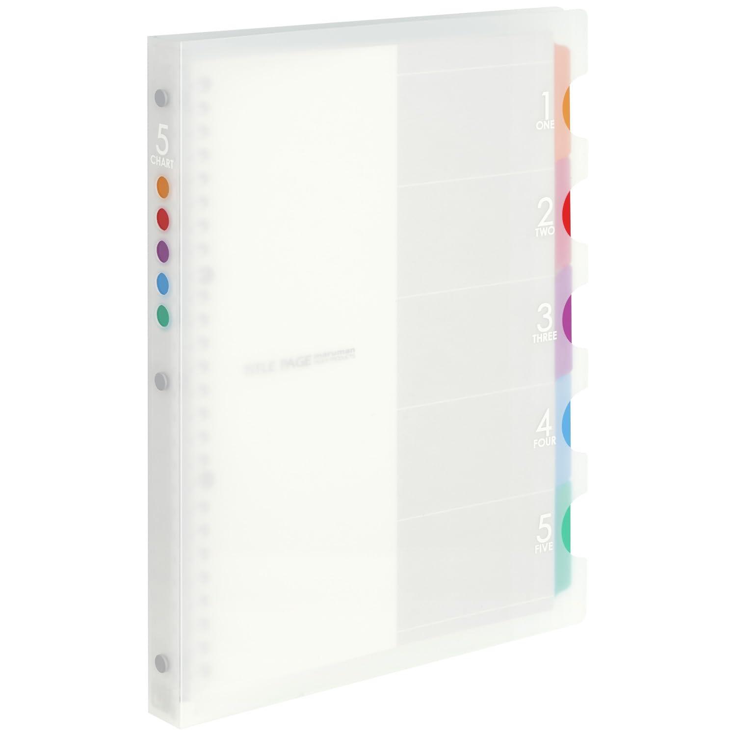 Maruman Loose-Leaf Binder B5 Five Chart 26-Hole Clear F906