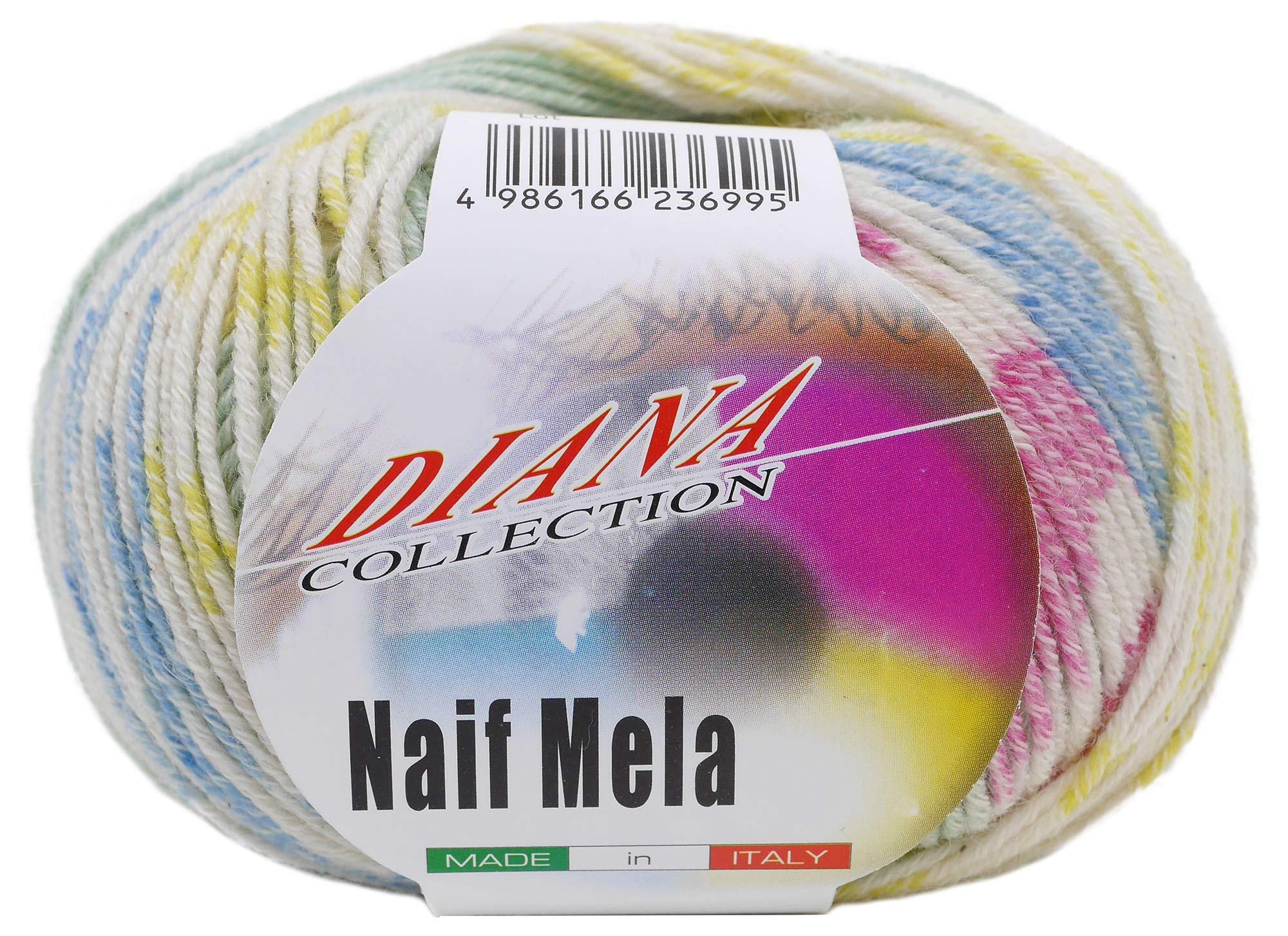 NASKA Yarn Knitting Knife Gauge Medium Weight col.710 Yellow-Green 50g Approx. 150m F-10