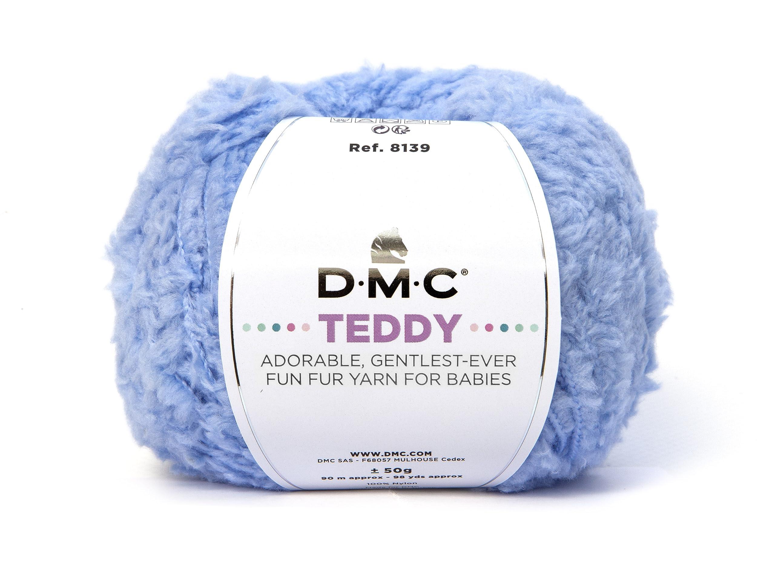 DMC Fayaan TEDDY Medium Weight 90m 50g Ball #315 Light Blue Series 8139
