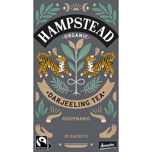Hampstead Tea Organic Darjeeling Tea Bags 20 Bags [JAS Organic Certified Individually Wrapped]
