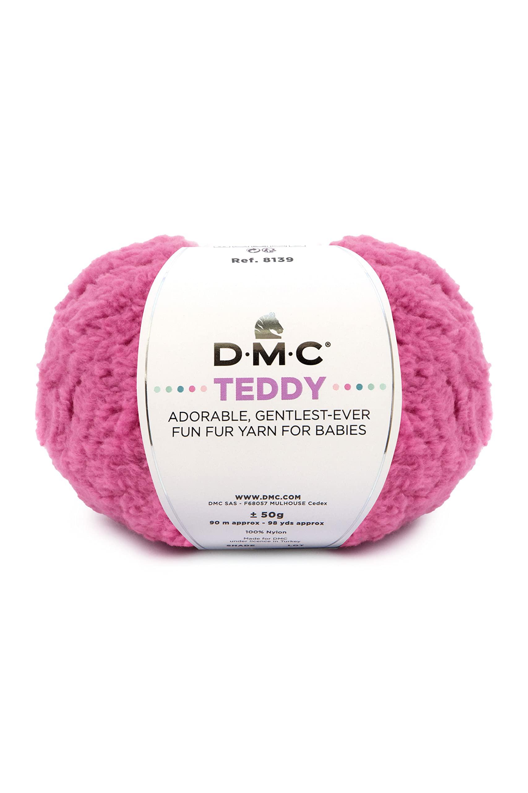 DMC Fayaan TEDDY Medium Weight 90m 50g Ball #320 Pink Family 8139