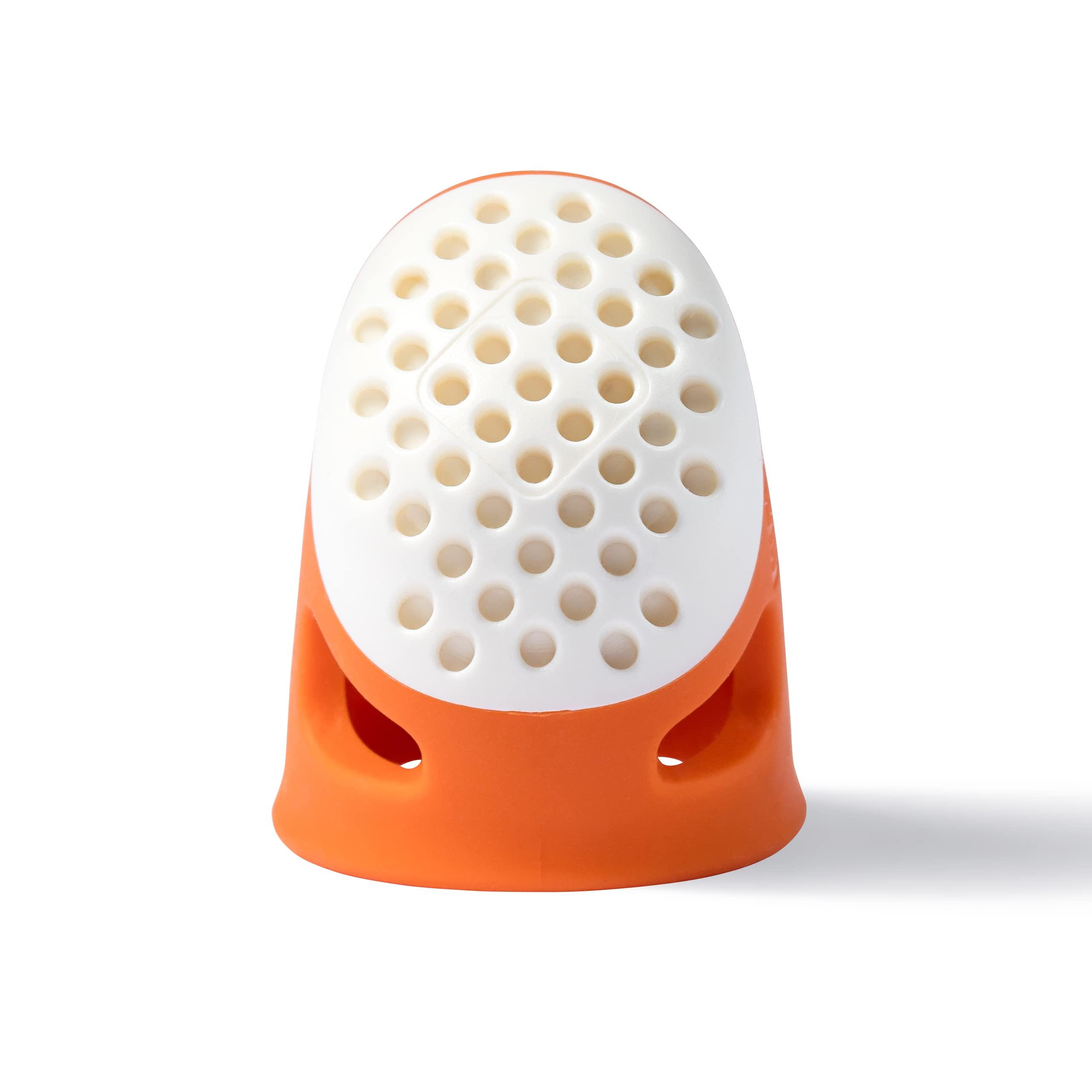 Prym Securely Catch the Needle! Ergonomic Thimble Size S 416685 Orange