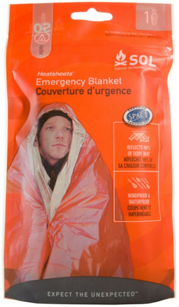 SOL Polyester Emergency Blanket Orange Single-Person 12132