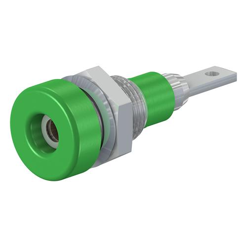 φ2mm/M6 Panel Mount Socket (Green)