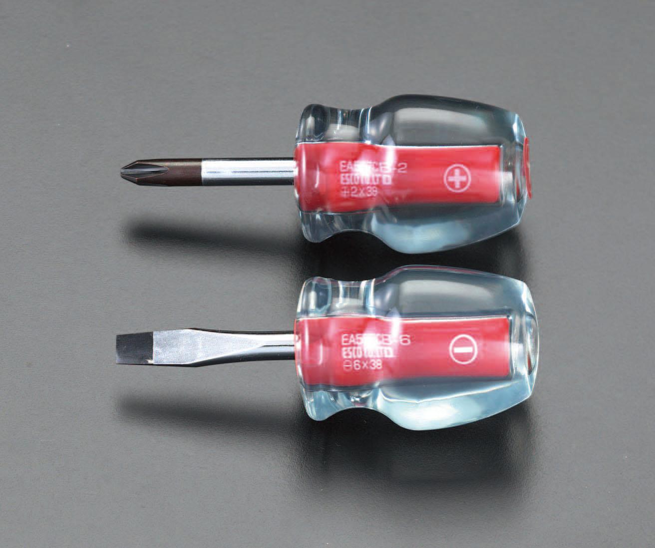 ESCO 2-Piece Set [+-] Screwdriver (Stubby Crystal) EA557CB