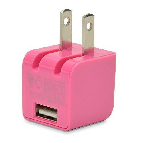 Japan Trust Technology Class-Leading Smallest Mini Size 1A USB Charger Cube Mini 110 Pink CUBEAC110PK