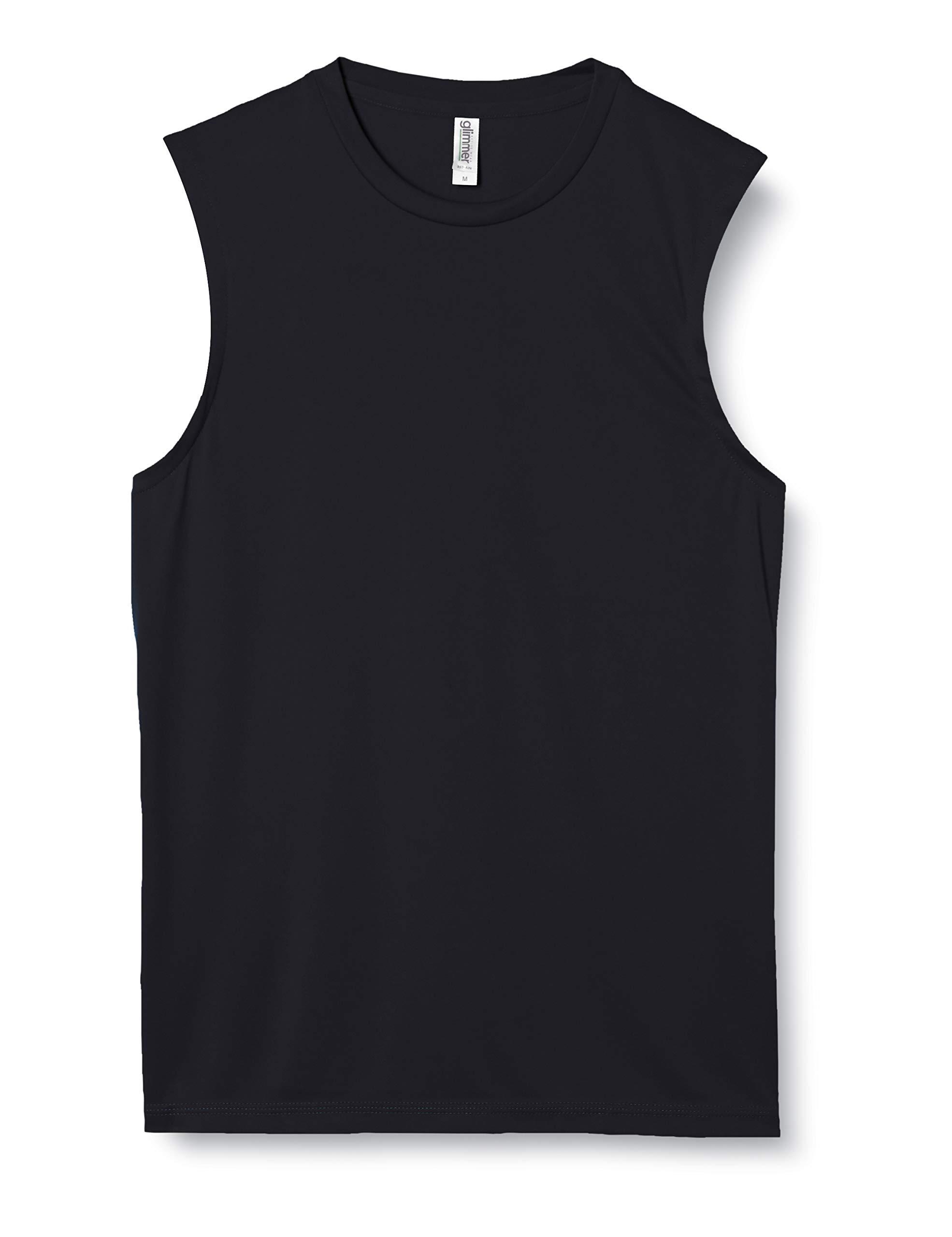 [Glimmer] Sleeveless 3.5 oz Interlock Dry Sleeveless 00353-AIN Black 3L (Equivalent to Japanese size 3L)