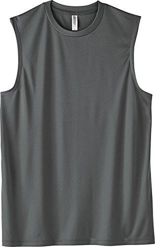 [Glimmer] Sleeveless 3.5 oz Interlock Dry Sleeveless 00353-AIN Dark Gray 3L (Equivalent to Japanese size 3L)