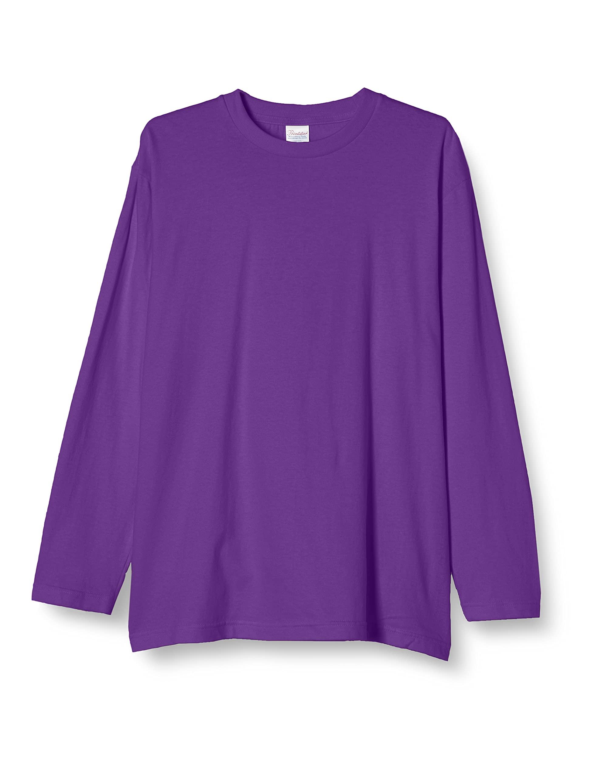 [Printstar] 5.6 oz CVL Heavyweight Long Sleeve T-Shirt 00102-CVL Purple Japan 130cm (Equivalent to Japanese Size 130)