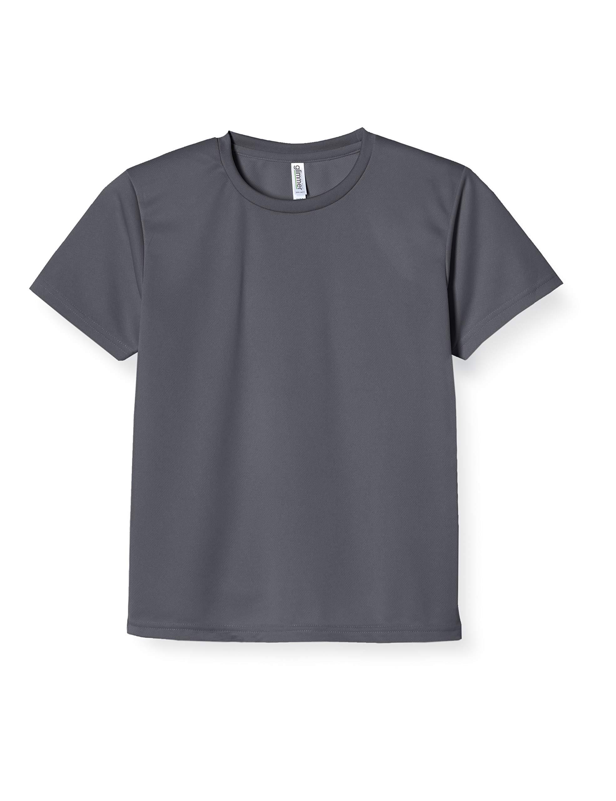[Glimmer] Short-Sleeve 4.4oz Dry T-Shirt [UV Protection] Dark Gray 7L
