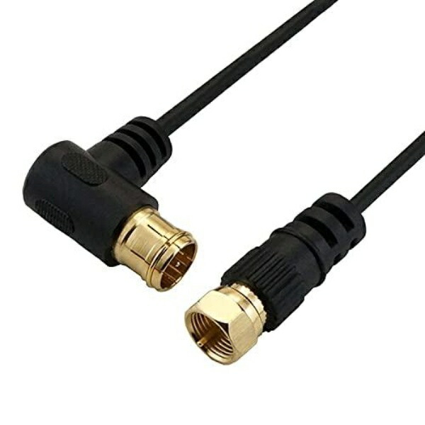 Horick Ultra-Fine Antenna Cable S-2.5C-FB Coaxial 3m Black L-Shaped Plug/Screw-Type Connector HAT30-252LSBK