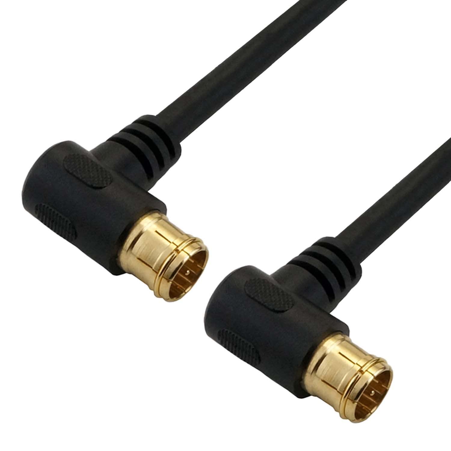 Horick Antenna Cable S-4C-FB Coaxial 3m Black Dual L-Shaped Plug Connectors AC30-636BK