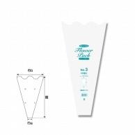Patio de Fleure Poly Bag N Flower Pack Wave Type Thickness 0.028mm No.3 100 Sheets