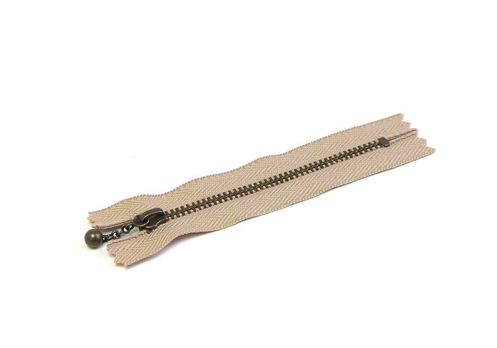 Y.K.K. Snap Fastener 18cm 10-Pack Dark Beige 3GKB18-573